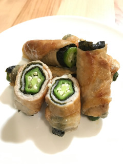 海苔とオクラの豚肉巻き-レシピのメイン写真