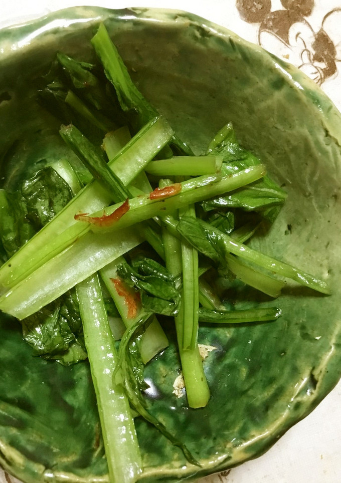 小松菜と干しエビの炒め物-レシピのメイン写真