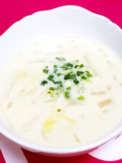 美肌効果大♡イソフラボン豊富豆乳スープ♪-レシピのメイン写真