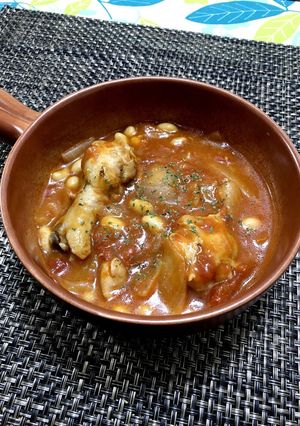 ♡手羽元と大豆のトマト煮込み♡-レシピのメイン写真