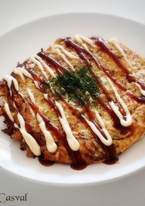キャベツ大量消費！簡単ふわふわ焼き-レシピのメイン写真
