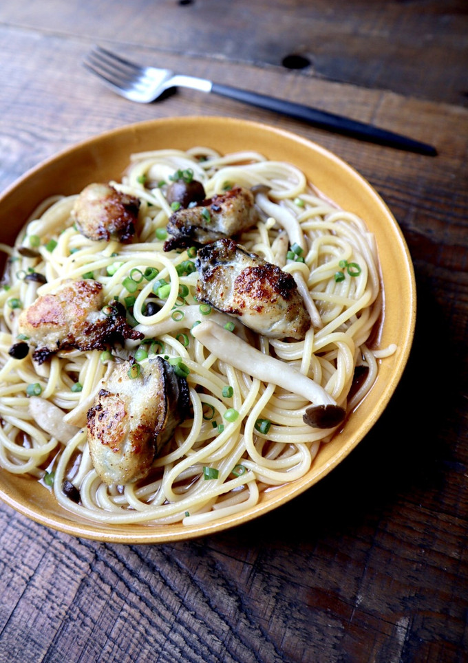 牡蠣としめじの和風パスタ-レシピのメイン写真