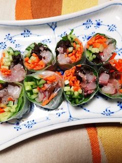 鯵の生春巻き-レシピのメイン写真