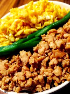 簡単◎お一人様用の鶏肉のそぼろ丼-レシピのメイン写真