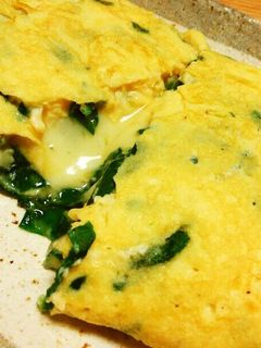 ほうれん草とチーズのオムレツ-レシピのメイン写真