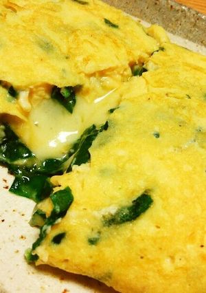 ほうれん草とチーズのオムレツ-レシピのメイン写真