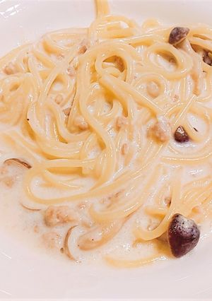きのこと豚肉のクリーミーパスタ-レシピのメイン写真