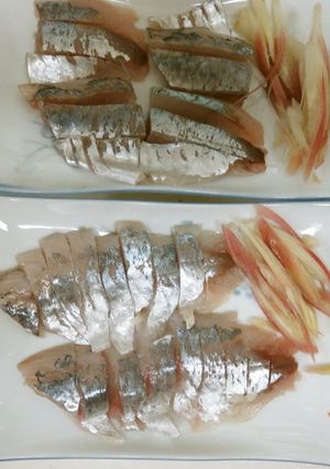 鯵の刺身は切り方で食味が変わる-レシピのメイン写真
