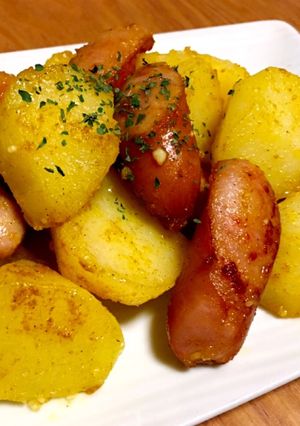 ポテトとウインナーのカレー炒め-レシピのメイン写真