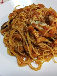 簡単絶品!鶏となすのトマトソースパスタ-レシピのメイン写真