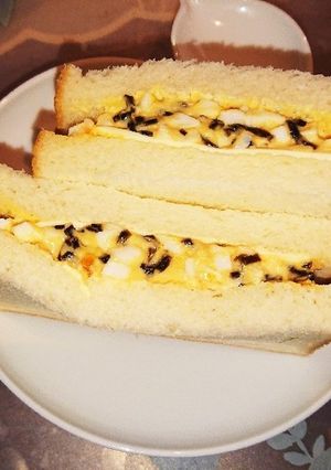 ごま昆布入り和風のチーズ卵サンド-レシピのメイン写真