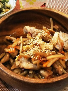 主菜になる♪鶏肉きんぴら-レシピのメイン写真