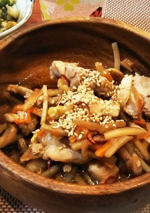 主菜になる♪鶏肉きんぴら-レシピのメイン写真