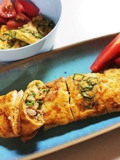 朝食に!オクラとツナの卵焼き!離乳食にも-レシピのメイン写真