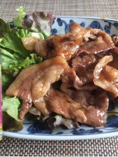 豚の生姜焼(長寿牡蠣だし入り焼肉のたれ)-レシピのメイン写真