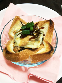 鯖味噌煮缶とふじっ子煮のチーズカップ-レシピのメイン写真
