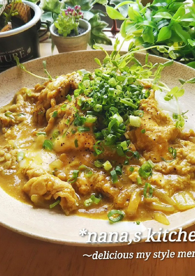 とろ～り卵とチーズの豚たまチーズカレー丼-レシピのメイン写真