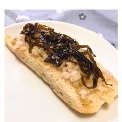 รูปของ 健康朝食！もち麦ごま昆布トースト