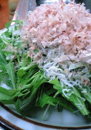 簡単美味しい〜水菜とじゃこのサラダ-レシピのメイン写真