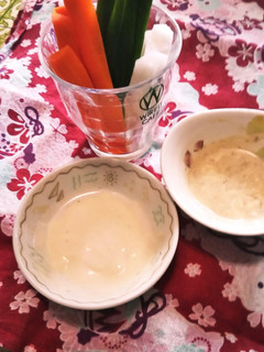 野菜スティック☆2種のドレッシング添え-レシピのメイン写真