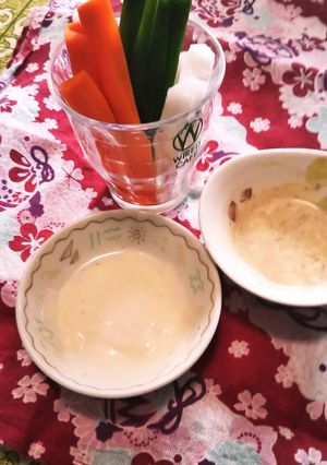 野菜スティック☆2種のドレッシング添え-レシピのメイン写真