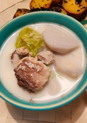 鯖缶まるごと！白菜、里芋のミルクスープ-レシピのメイン写真