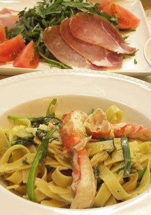 蟹と芹で豆乳パスタ-レシピのメイン写真