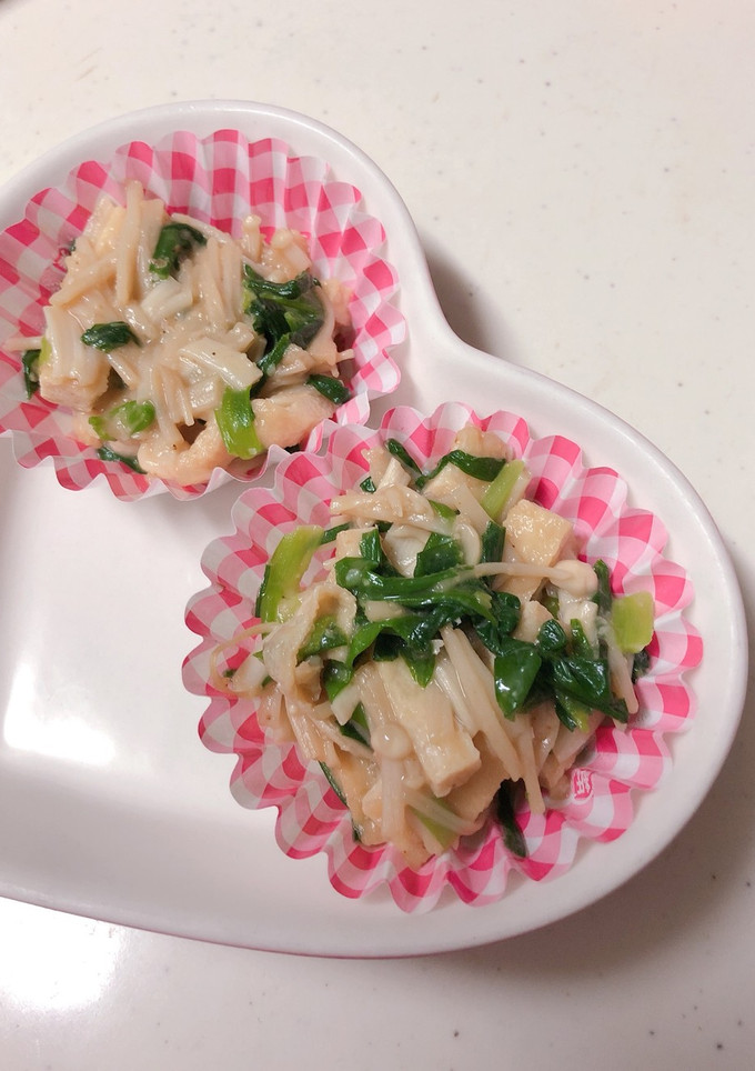 お弁当の副菜にも☆ネギとえのきの味噌和え-レシピのメイン写真