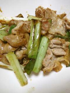 豚肉と長ネギのすき焼き酢味炒め-レシピのメイン写真