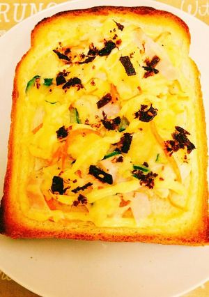 ポテサラとふじっこ煮おかか昆布のトースト-レシピのメイン写真