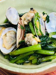 簡単☆春菊とアサリの煮浸し-レシピのメイン写真