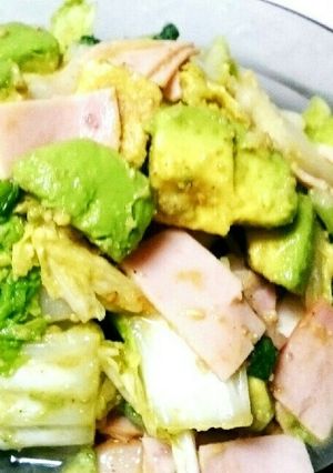 白菜とアボカドのワサビ胡麻ポン酢和え♥-レシピのメイン写真