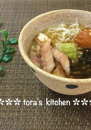 絶品☘️温♡冷やし香ばし梅ほうじ茶漬け-レシピのメイン写真