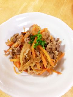 大根・人参・牛肉の細切り炒め-レシピのメイン写真