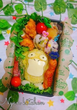 簡単♪ポケモン『コダック』弁当♡キャラ弁-レシピのメイン写真