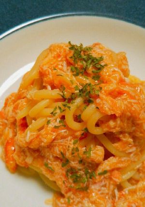 低糖質!糖質0麺で蟹クリームパスタ!-レシピのメイン写真