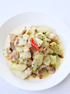 【隼人瓜のアンチョビバターソテー】-レシピのメイン写真