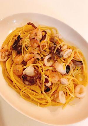 昆布だしのシーフードパスタ-レシピのメイン写真