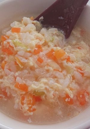 風邪を引いたらこれ！卵の中華粥-レシピのメイン写真