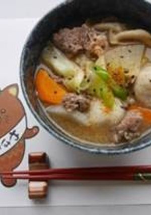 【やまなしの食】やはたいものいも煮汁-レシピのメイン写真