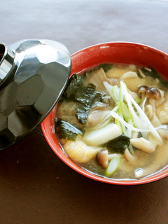 レンジで♪里芋ときのこのとろりん味噌汁-レシピのメイン写真