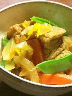 厚揚げのにんたま煮 (人参、玉葱)-レシピのメイン写真