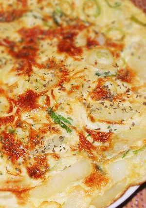 葱じゃがオムレツ☆スペイン風・味噌味-レシピのメイン写真