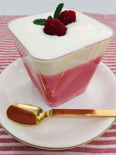 簡単ヘルシーなラズベリームース-レシピのメイン写真