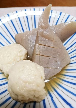 婆ちゃんのこんにゃくと肉団子の煮物-レシピのメイン写真