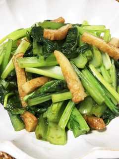 小松菜とまる天の海苔佃煮炒め-レシピのメイン写真