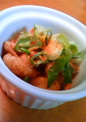 お酒のあて❤ハサミで簡単!鶏皮ポン酢-レシピのメイン写真