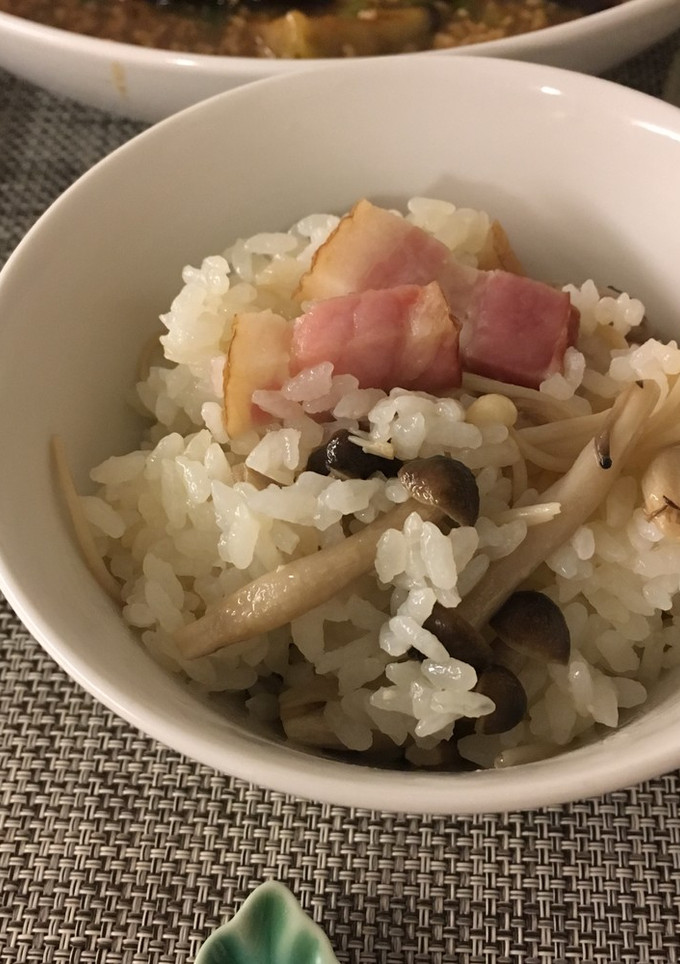きのことベーコンの炊飯器ピラフ-レシピのメイン写真