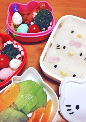 簡単！キャラ弁 キティちゃん-レシピのメイン写真