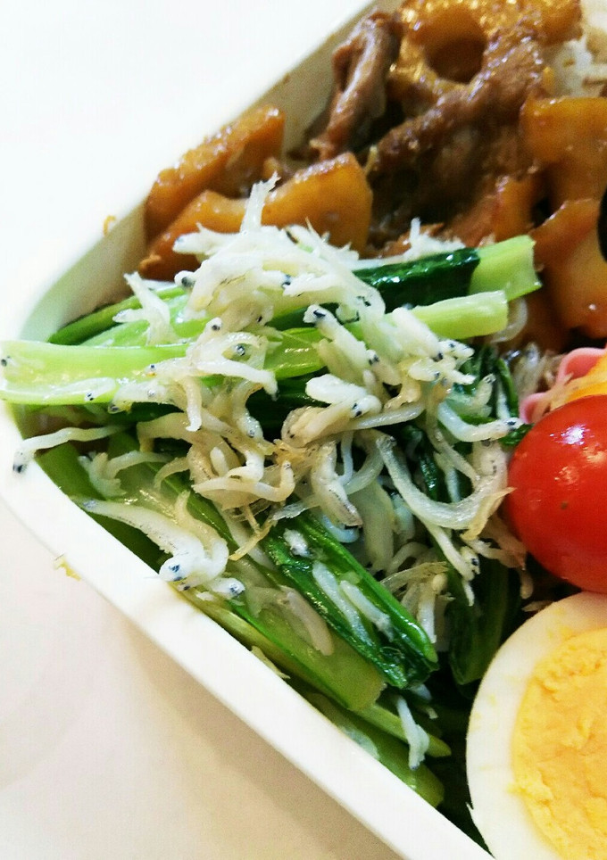 お弁当！小松菜としらすの塩炒め-レシピのメイン写真